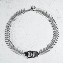 Load image into Gallery viewer, Fishbone w/ Handcuff Choker Necklace