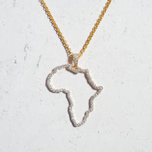 Load image into Gallery viewer, Sade Pave Silhouette Africa Necklace